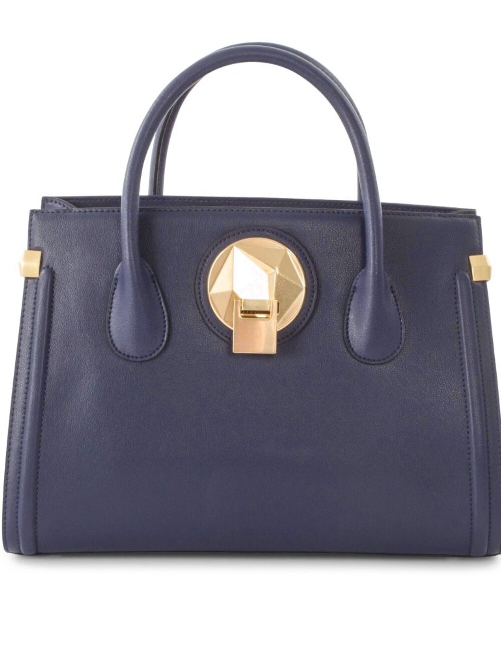 Céline Dion Collection Octave Navy Leather Satchel Crossbody Bag
